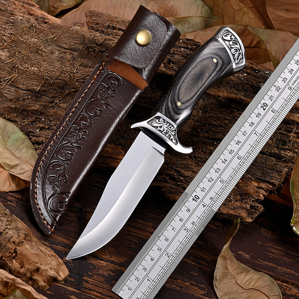 Didelio kietumo reljefinis peilis + gražus odinis dėklas