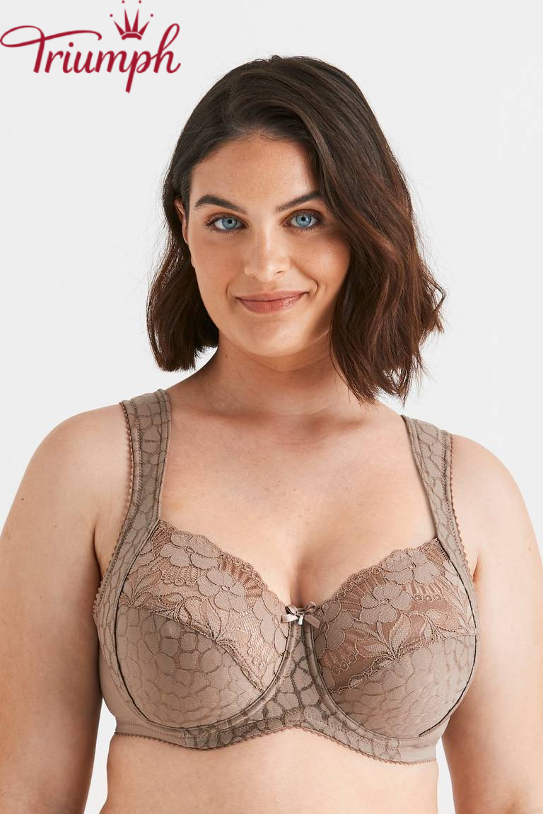 Triumph - 4 dalių komplektas 🔥 Žakardo ir nėriniuota liemenėlė