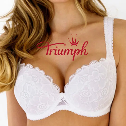 Triumph – 4 vnt. pakuotė💖50 % nuolaida✨Plius dydžio liemenėlė su reguliuojamais nėriniuotais petnešėliais