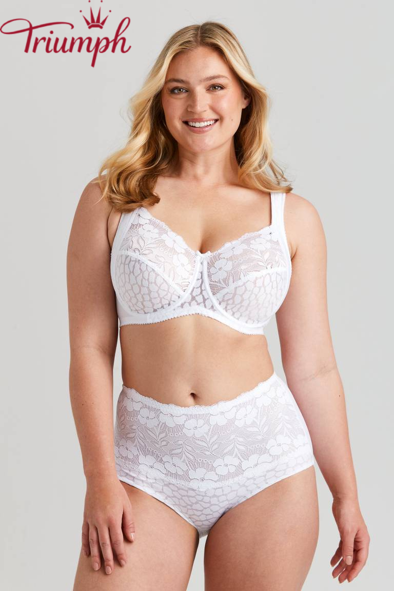 Triumph - 4 dalių komplektas 🔥 Žakardo ir nėriniuota liemenėlė