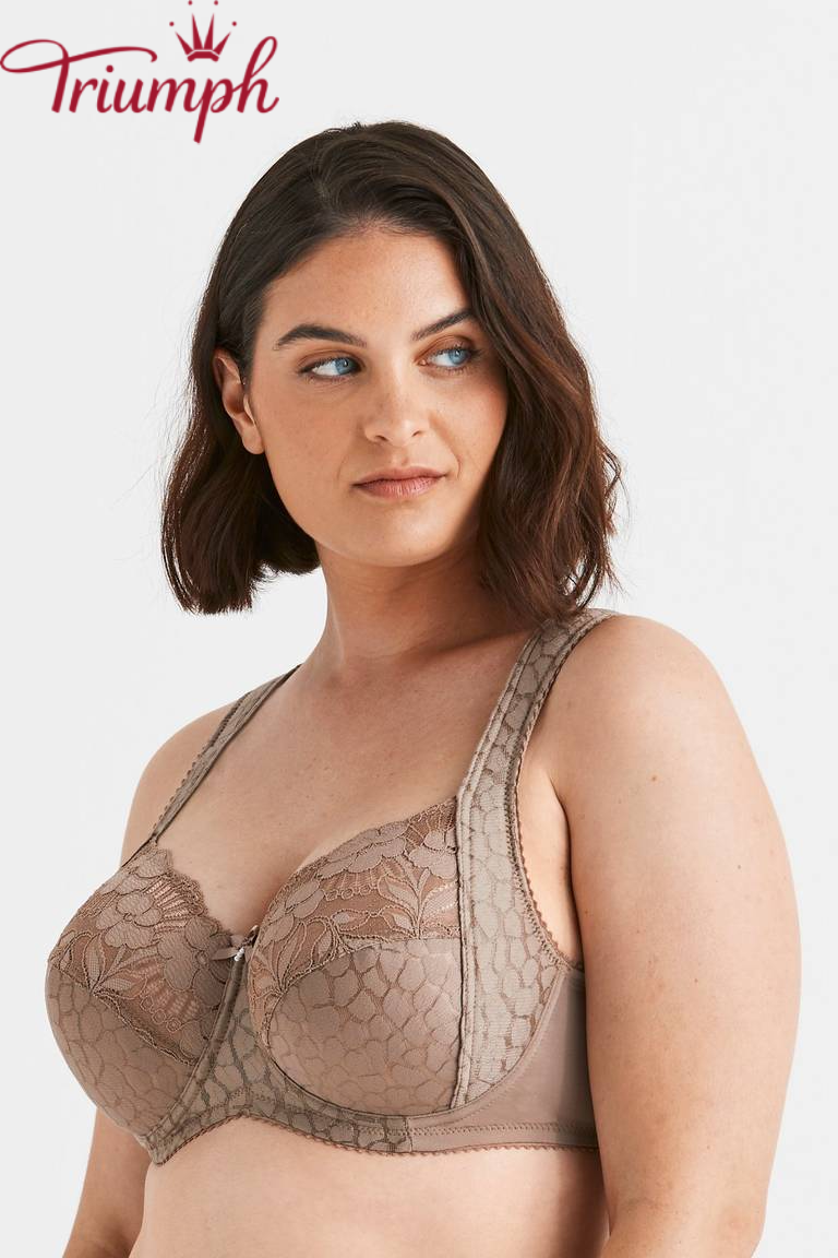 Triumph - 4 dalių komplektas 🔥 Žakardo ir nėriniuota liemenėlė